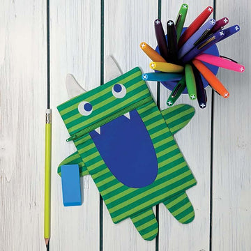 Cotone Americano Pannello Monster Zip Pouch