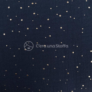 Acquista blu-navy Mussola Strass