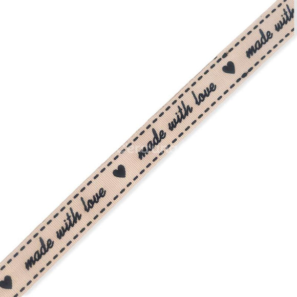 Nastro Cuoricini Con Scritta Made With Love