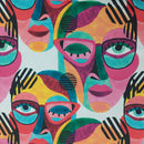 Panama Stampa Digitale Volti Colorati-1