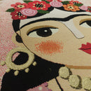 Pannello Gobelin Frida Kahlo Con Gatto Lurex-3