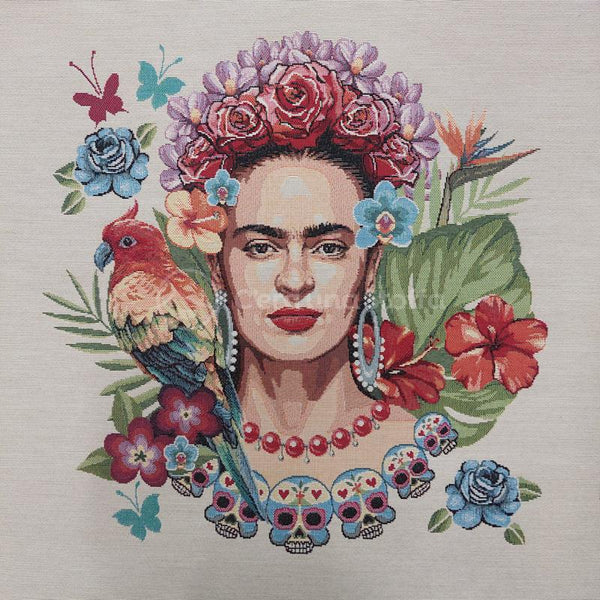 Pannello Gobelin Frida Kahlo Pappagallo