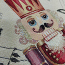 Pannello Gobelin Lurex Natale Runner e Centrotavola Schiaccianoci-2