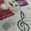 Pannello Gobelin Lurex Natale Runner e Centrotavola Schiaccianoci-3