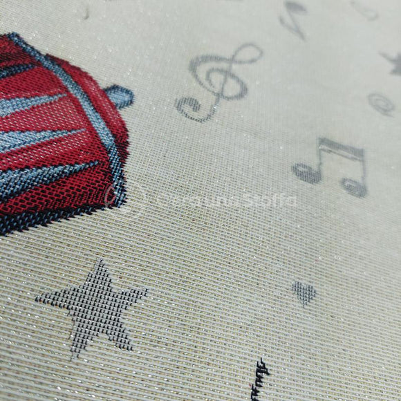 Pannello Gobelin Lurex Natale Runner e Centrotavola Schiaccianoci