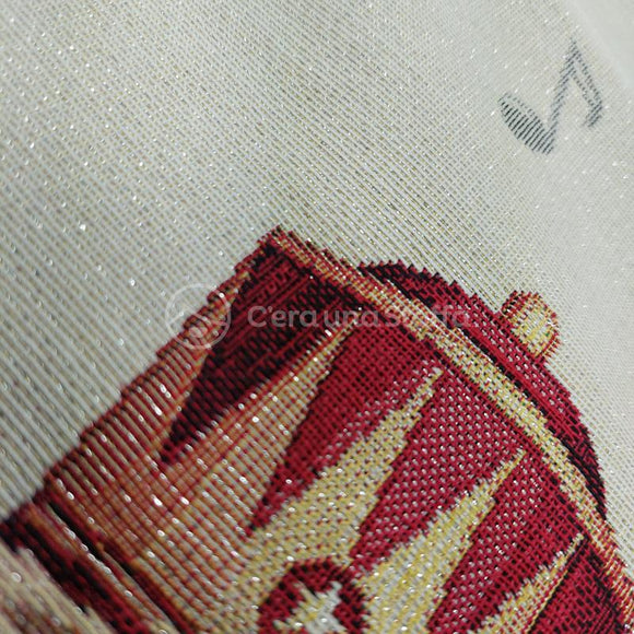 Pannello Gobelin Lurex Natale Runner e Centrotavola Schiaccianoci