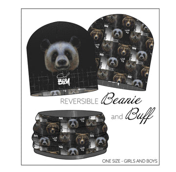 Jersey Garzato Pannello Berretta-Scaldacollo Panda
