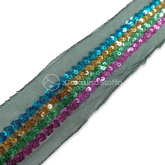 Passamaneria Bordo Micro Paillettes Multicolor