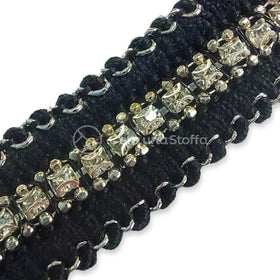 Passamaneria Bordo Strass Catena - 0