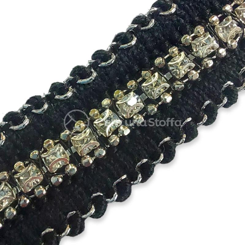 Passamaneria Bordo Strass Catena - 0