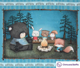 Cotone Americano Campfire Friends Pannello Picnic