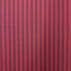 Cotone Americano Rigato Rosso Nero