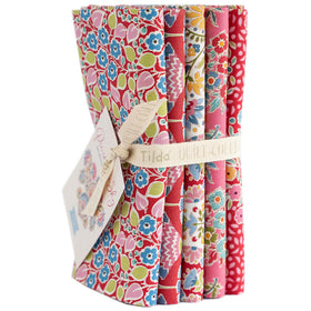 Tilda Pie In The Sky Fat Quarter Bundle Red/Pink