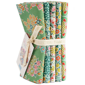 Tilda Pie In The Sky Fat Quarter Bundle Green/Pine