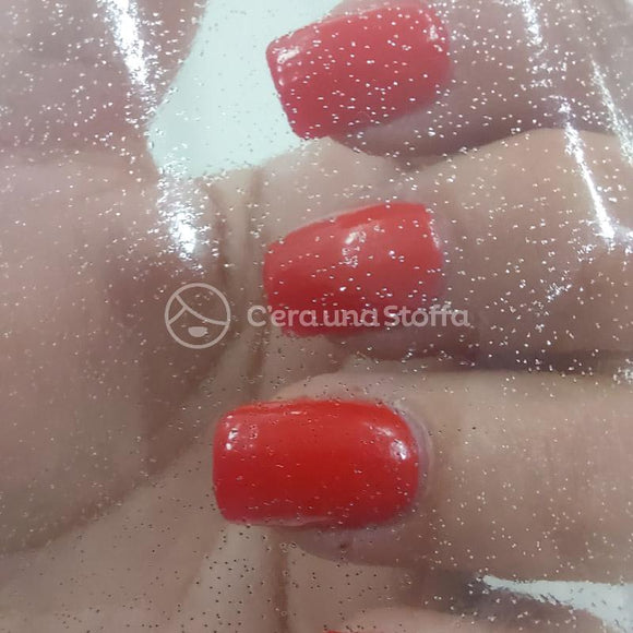 Tessuto PVC Trasparente Glitter