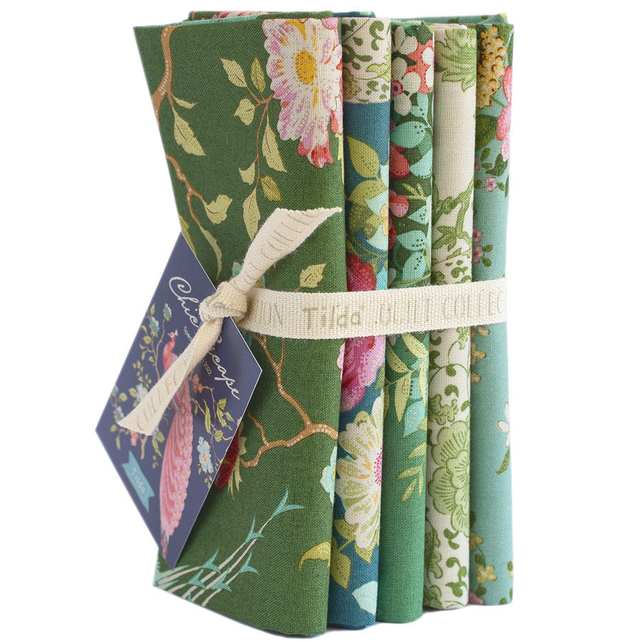 Tilda Chic Escape Fat Quarter Bundle Verde