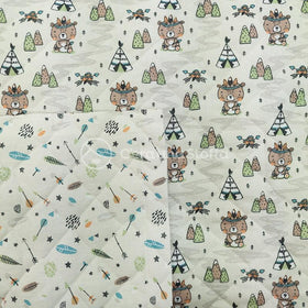 Trapunta Double-Face Orsetti Indiani