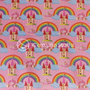 Cotone Stampa Digitale Castelli e Arcobaleni-1