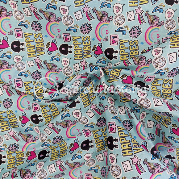 Cotone Dreamworks Trolls Happy Vibes