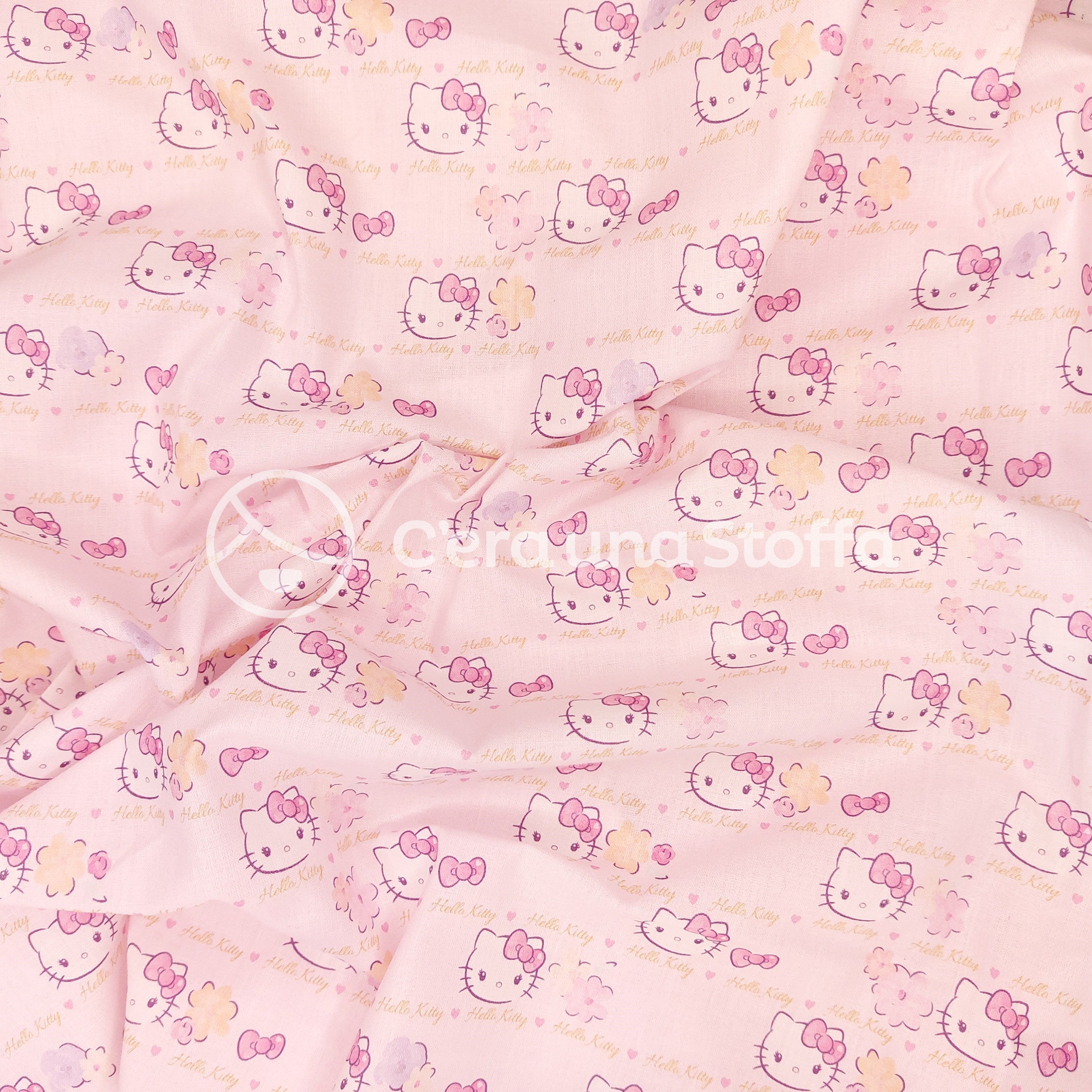 Cotone Hello Kitty Fiori e Fiocchi - 0