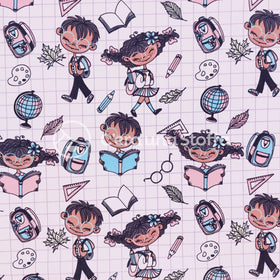 Cotone Stampa Digitale Back to School