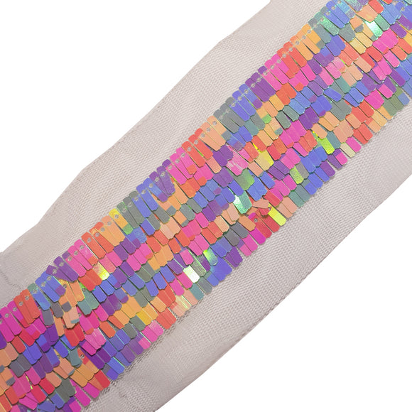 Passamaneria Bordo Paillettes Piastrine Multicolor