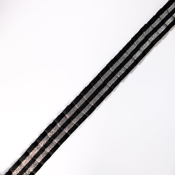 Passamaneria Bordo Pieghe Righe Lurex