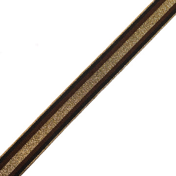 Acquista marrone-oro Nastro Gros Grain Righe Lurex 15082-25LX