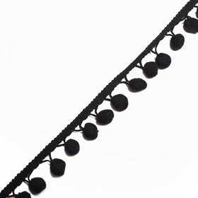 Acquista nero Passamaneria Pompon 15mm