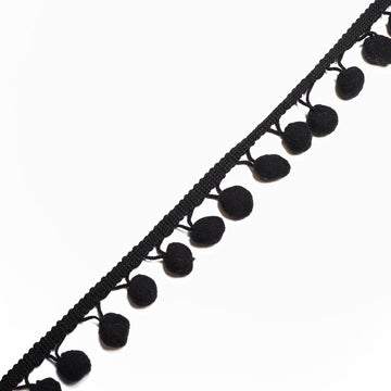 Acquista nero Passamaneria Pompon 15mm