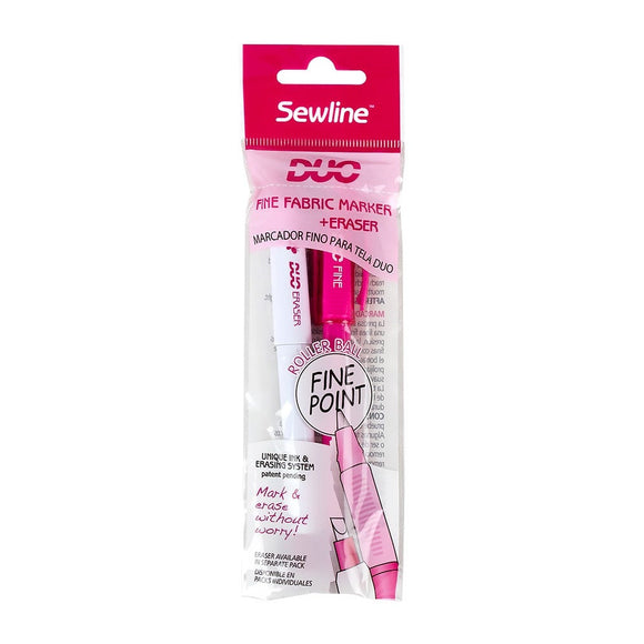 Sewline Duo Marker + Duo Eraser - Pennarello Fine + Cancellino