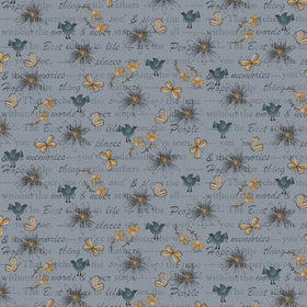 Cotone Americano Bluebird Of Happiness Mixed Media Blue