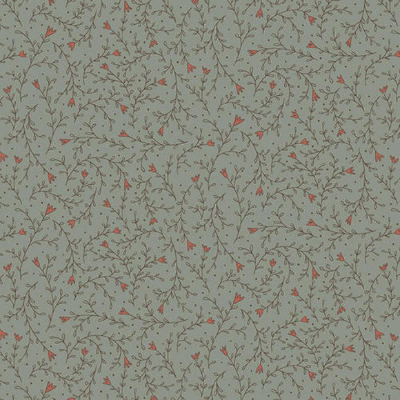 Cotone Americano Fiori E Rametti