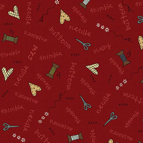 Acquista rosso Cotone Americano Cucito