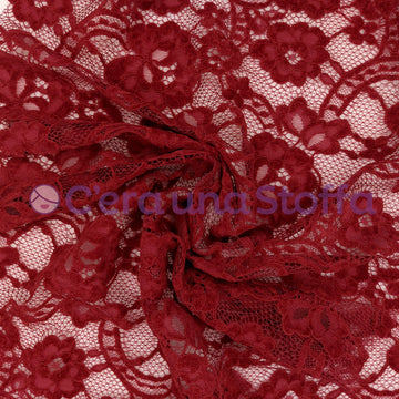 Acquista rosso-bordeaux Tessuto Pizzo Spizzuto