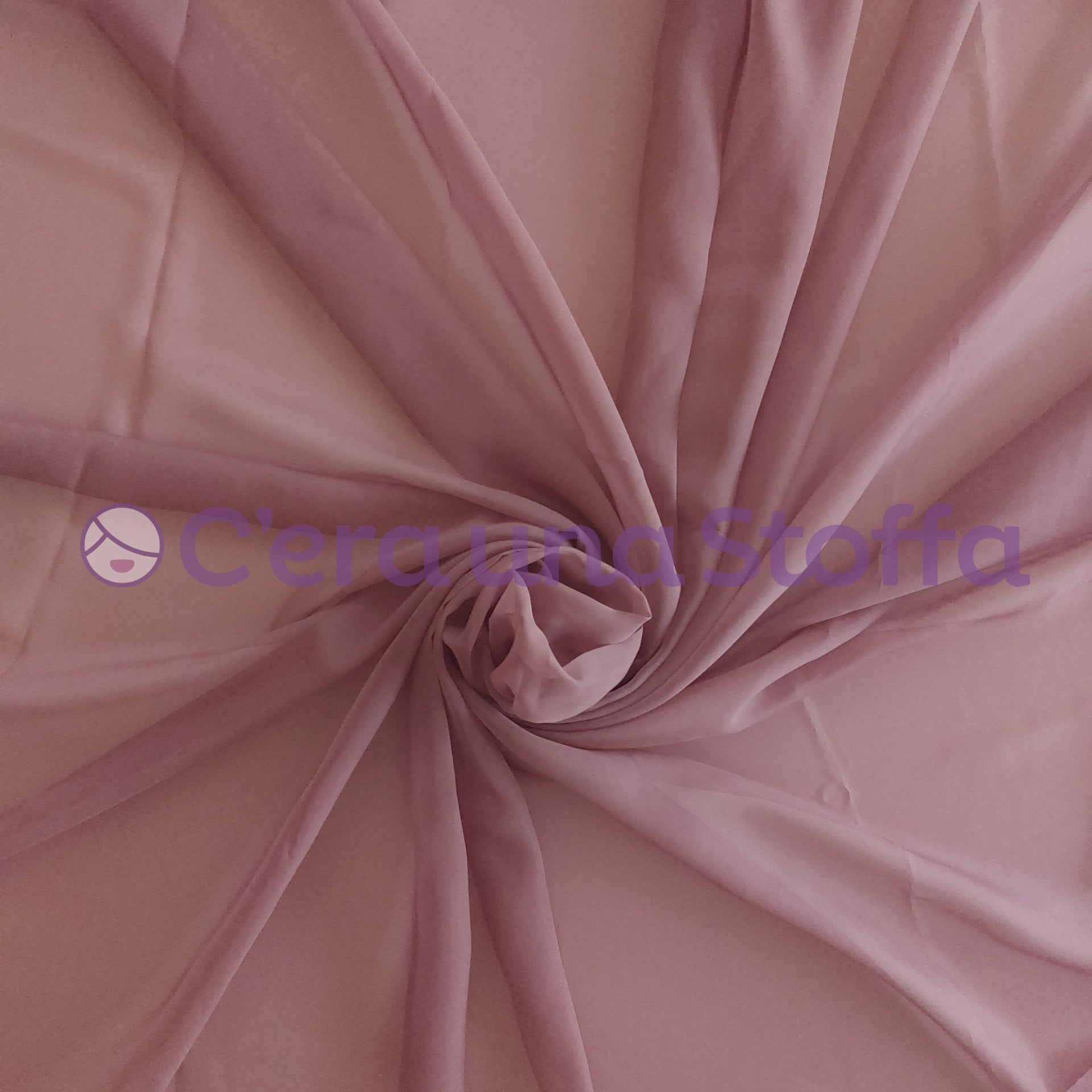 Acquista rosa-antico Tessuto Chiffon Vedo