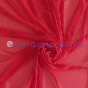 Acquista rosso Tessuto Chiffon Vedo