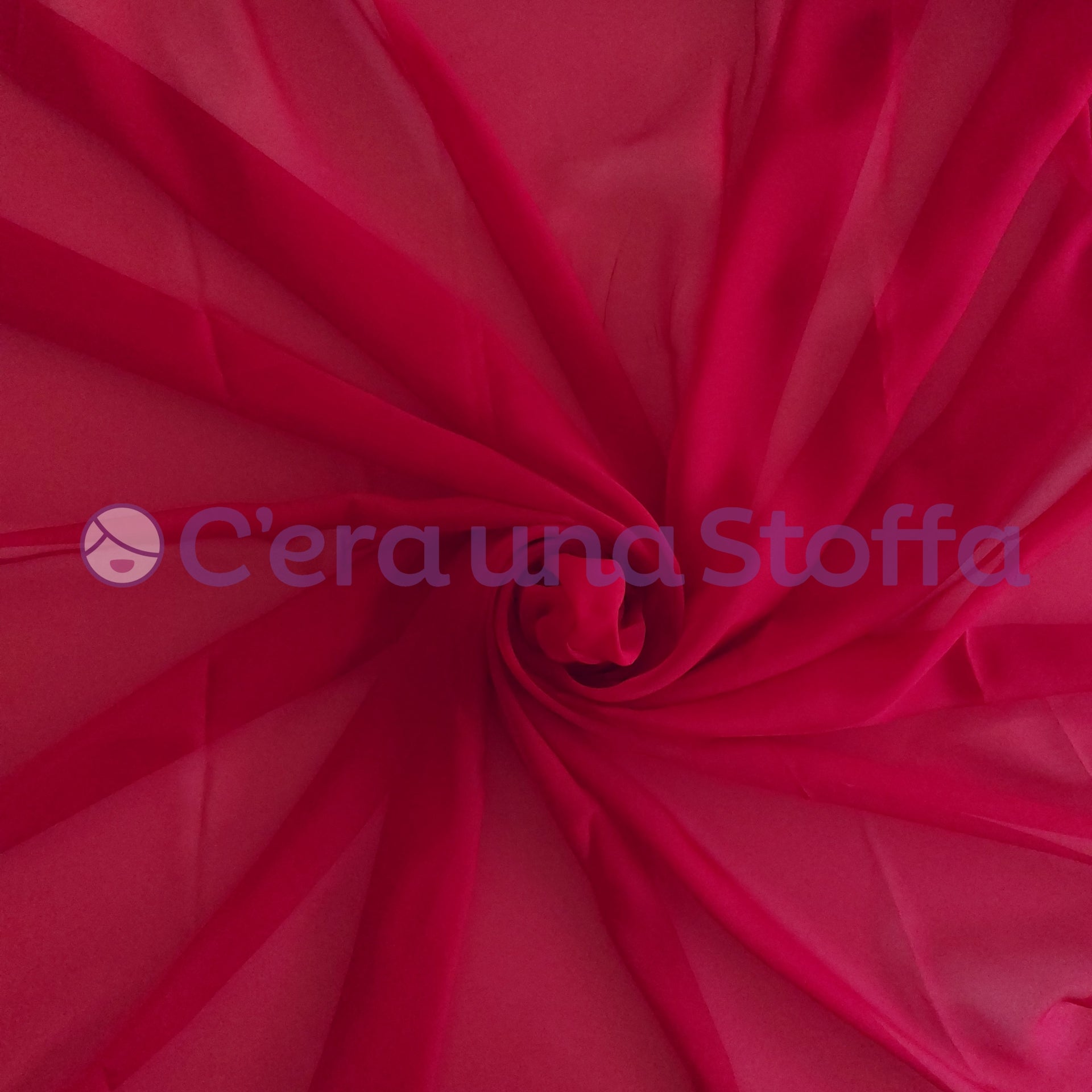 Acquista rosso-cardinale Tessuto Chiffon Vedo