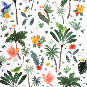 Katia Fabrics Popeline Polynesian Birds