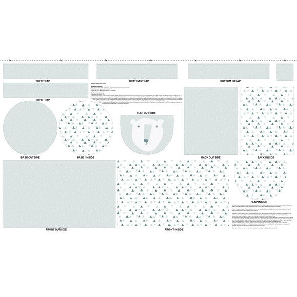 Katia Fabrics Canvas Slim Pannello Polar Bear Bag Zaino