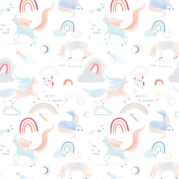 Katia Fabrics Popeline Unicorn Is In The Air
