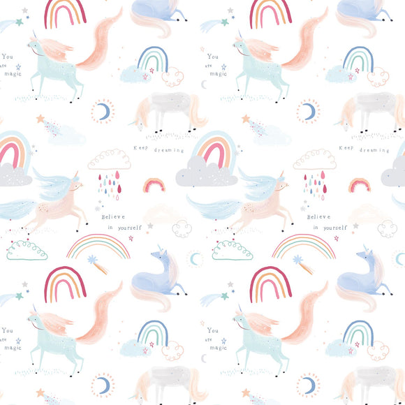 Katia Fabrics Popeline Unicorn Is In The Air