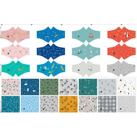 Katia Fabrics Poplin Antibacterian Mask Pannello Mascherine Autumn Winter