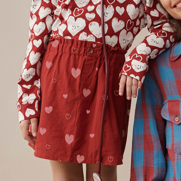 Katia Fabrics Cotone Rustico Hearts Cayenne