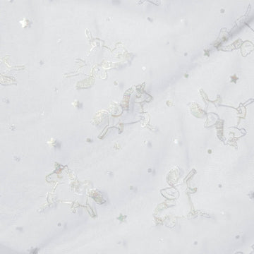 Katia Fabrics Tulle Grey Unicorns