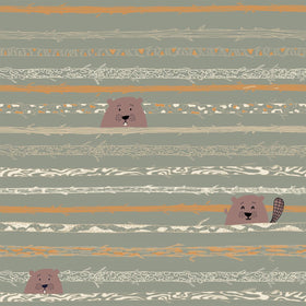 Katia Fabrics Popeline Beaver's Tooth & Trees