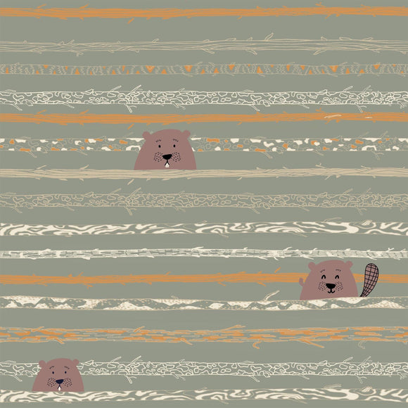 Katia Fabrics Popeline Beaver's Tooth & Trees