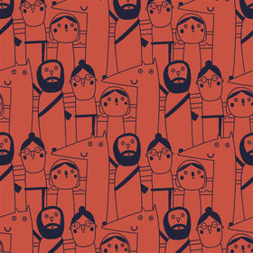 Katia Fabrics Felpa Chaperone Rouge Coord