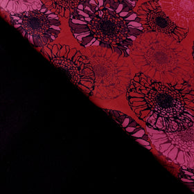 Acquista nero-fiorirossi Kit Sciarp&#39;ollo Jersey