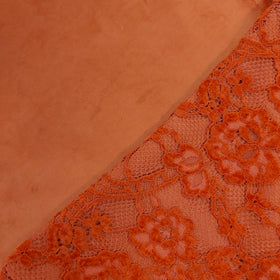 Acquista arancione-velluto Kit Sciarp&#39;ollo Pizzo